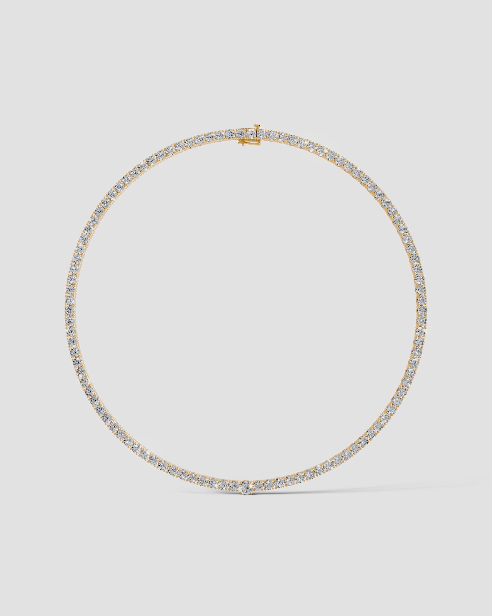 yellow :: elegant round lab grown diamond necklace for formal occasions