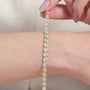 Common :: east west oval lab grown diamond tennis bracelet bezel setting 6 carat IGI certified white yellow rose