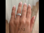 White :: Orinora 1.8ct Emerald & 1.5ct Pear Hidden Halo Toi et Moi Lab Grown Diamond Engagement Ring IGI Certified