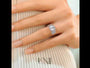 White :: elegant Neravique emerald lab grown diamond three stone ring luxury design