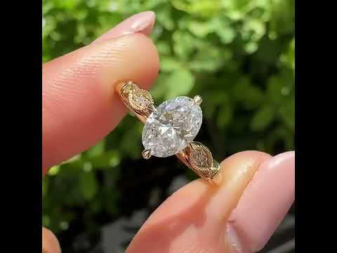 Common :: Unii Jewels 1.10TCW Oval vintage engagement ring video
