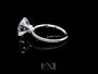 Common :: Jasmira 3.51ct IGI certified round pave lab grown diamond engagement ring by Unii Jewels showcasing brilliant sparkle and elegant pavé band setting video
