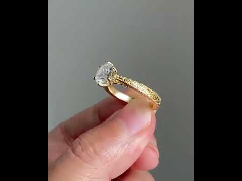 Common :: 1CT Round Vintage Solitaire Lab Grown Diamond Engagement Ring video