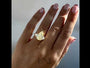Common :: Zenvorae 5.17 carat yellow pear three stone lab grown diamond engagement ring IGI certified full ring video fancy yellow diamond