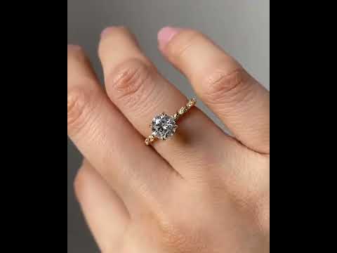 Common :: 1.10TCW Round Lab Grown Diamond Twist Shank Engagement Ring video