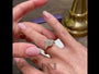 Common :: Virellea emerald cut three stone lab grown diamond engagement ring sparkle close up IGI certified video