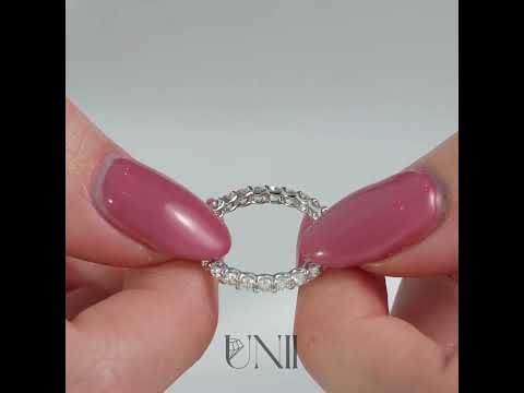 Common :: Zenorique 1.2ct Round U Prong Lab Grown Diamond Eternity Ring White Gold IGI Certified