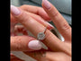 Common :: round lab grown diamond engagement ring with halo and pavé band