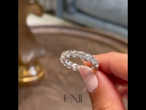 Common :: round lab grown diamond eternity ring white gold continuous diamond band
