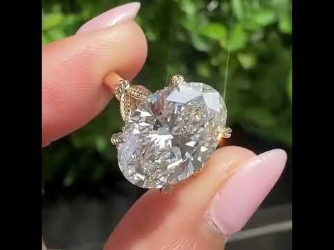 Common :: Unii Jewels 5.10TCW Oval nature inspired Hidden Halo ring video