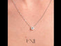 white :: fine white gold lab grown diamond pendant necklace with elegant shine