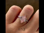 Common :: Noravelle 3.01ct pink marquise vintage lab grown diamond engagement ring IGI certified full ring video fancy pink diamond