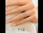 White :: Seravelle round halo lab grown diamond engagement ring sparkle close up IGI certified video