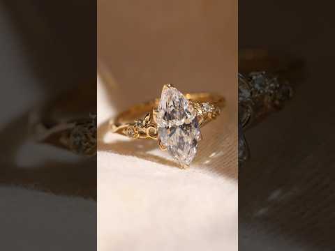 Common :: Unii Jewels 1.73ct Marquise nature inspired diamond engagement ring video