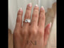 White :: Calvellae 3.3ct Pear & 3.3ct Emerald Bezel Toi et Moi Lab Grown Diamond Engagement Ring IGI Certified