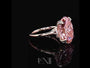 Common :: Astrixa 9.54 carat pink oval lab grown diamond engagement ring IGI certified full ring video fancy pink diamond