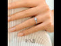White :: princess cut lab grown diamond engagement ring pavé band white gold luxury