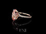 Common :: Doviquea 5.98 carat pink oval pave lab grown diamond engagement ring IGI certified full ring video fancy pink diamond