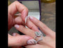 Common :: Velentia pear halo lab grown diamond engagement ring sparkle close up IGI certified video