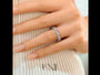 White :: cushion cut lab grown diamond eternity ring white gold luxury wedding band