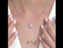 white :: graceful white gold round brilliant necklace for elevated daily styling