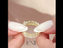 Common :: Classic 4ct emerald cut lab grown diamond eternity ring in yellow gold featuring IGI certified diamonds. A timeless full band with U-prong setting that maximizes light and showcases step-cut clarity with elegant brilliance.