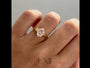 Common :: Calorique 2.11 carat old mine cut pink lab grown diamond solitaire engagement ring IGI certified full ring video vintage pink diamond