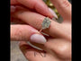 Common :: Zenvella square cushion lab grown diamond three stone engagement ring sparkle close up IGI certified video