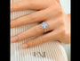 White :: round halo lab grown diamond engagement ring white gold luxury bridal ring