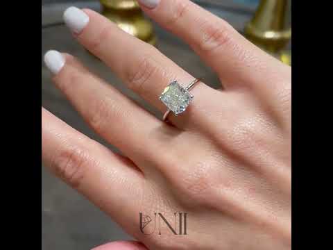 Common :: Velsera Elongated Cushion Hidden Halo Lab Grown Diamond Engagement Ring IGI Certified