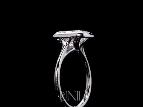 Common :: Mytrisa 3.11ct IGI certified radiant bezel lab grown diamond engagement ring by Unii Jewels showcasing sleek bezel setting and brilliant sparkle video