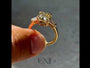 Common :: Lunarae 2.70 carat modified cushion yellow three stone lab grown diamond engagement ring IGI certified full ring video fancy yellow diamond