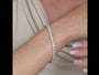 common :: 15 carat oval lab grown diamond tennis bracelet IGI certified white yellow rose gold