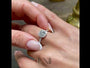Common :: Lunorique round halo lab grown diamond engagement ring sparkle close up IGI certified video