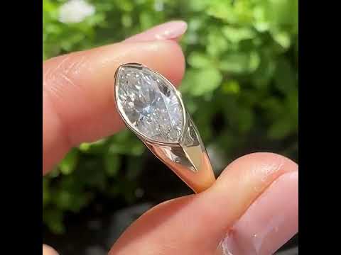 Common :: Unii Jewels 2CT Marquise East West bezel engagement ring video