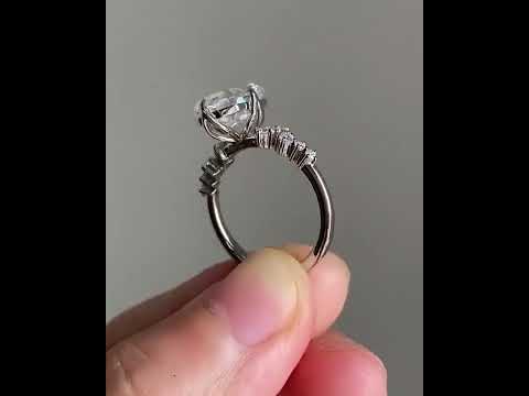 Common :: 3.40TCW Emerald Pave Lab Grown Diamond Engagement Ring video