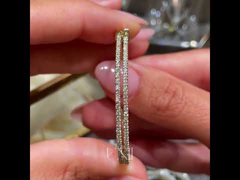 Common :: :: premium lab grown diamond hoop earrings 0.60 carat white gold elegant everyday design
