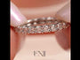 Common :: 1.5ct round lab grown diamond eternity ring in white gold featuring IGI certified diamonds. Designed with a trellis setting for an elegant woven look, this full diamond band delivers maximum brilliance and modern luxury for stacking or everyday wear.