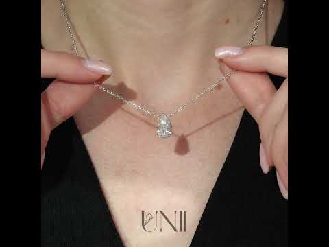 white :: luxury lab grown diamond collier necklace by Unii Jewels