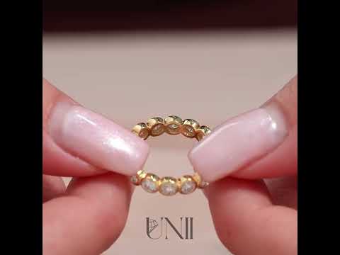 Common :: Seriquea 1.5ct Round Bezel Lab Diamond Eternity Ring Yellow Gold IGI Certified