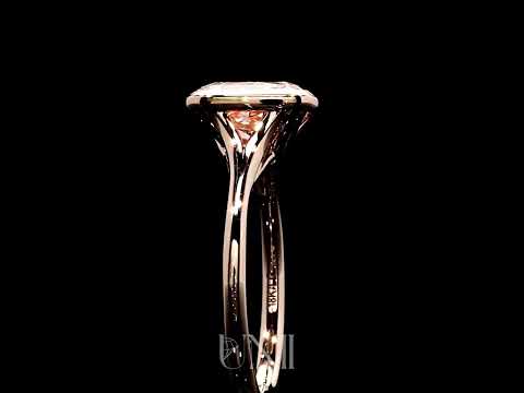 Common :: Esmorin 2.51 carat pink cushion bezel lab grown diamond engagement ring IGI certified full ring video fancy pink diamond
