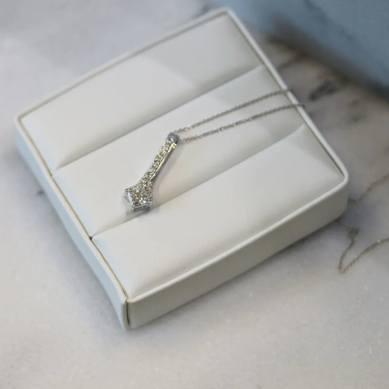 Princess Lab Grown Diamond Royal Pendant, EF Color, VS Clarity, IGI Certified