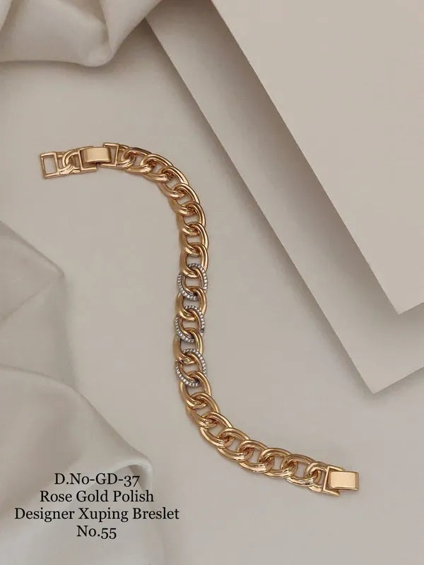 Rose Gold & Silver Polish Designer Xuping Bracelet