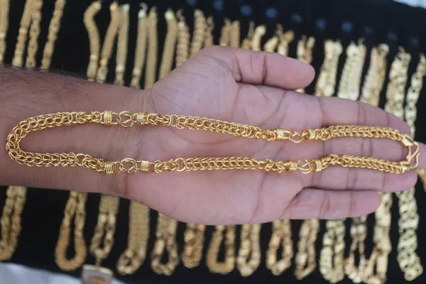 Glamorous Design Gold Plated Rajwadi Chain for Men