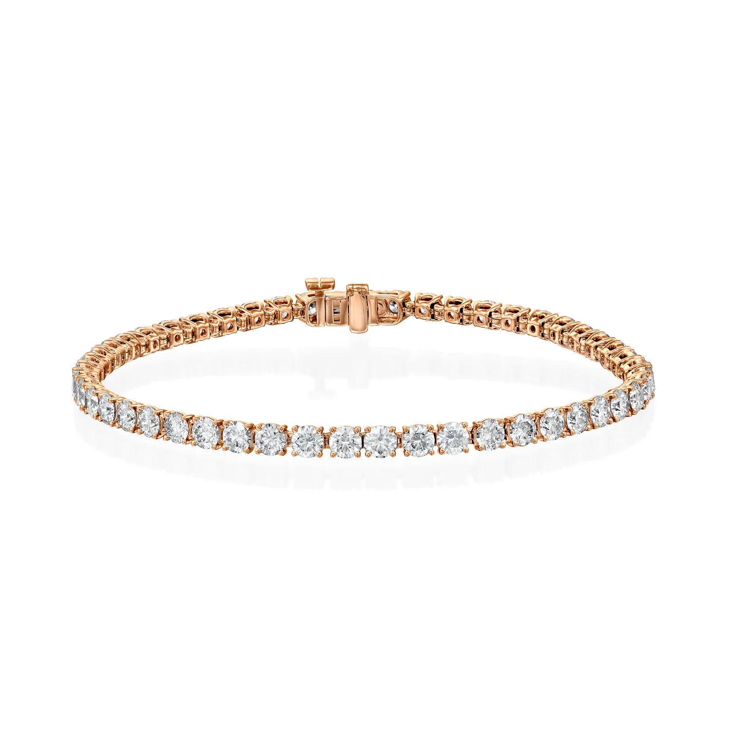 rose :: 5ct luxury lab grown diamond tennis bracelet for women