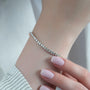 rose :: 5 carat round lab grown diamond tennis bracelet IGI certified
