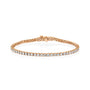 rose :: round lab grown diamond tennis bracelet IGI certified