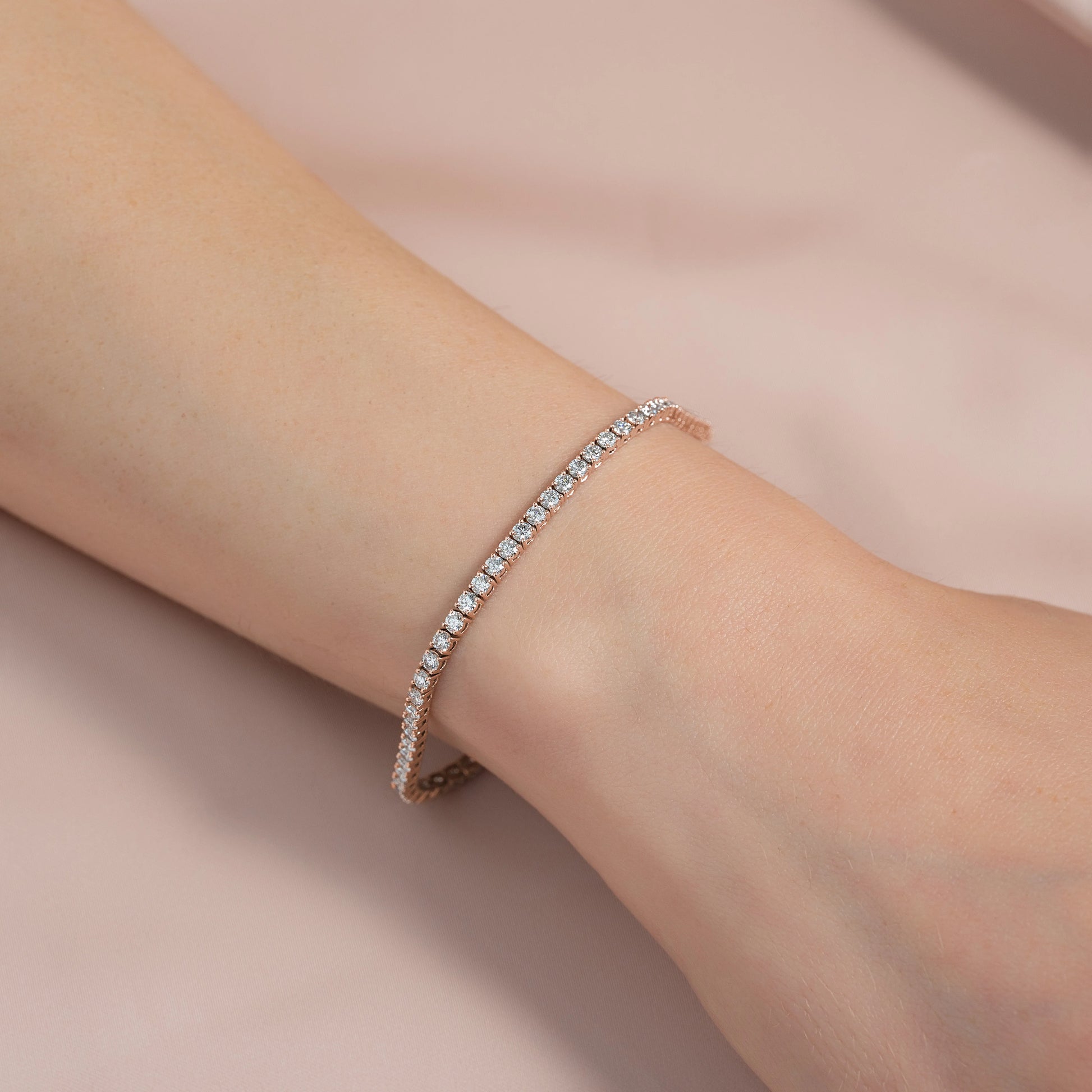 rose :: luxury lab grown diamond tennis bracelet for women