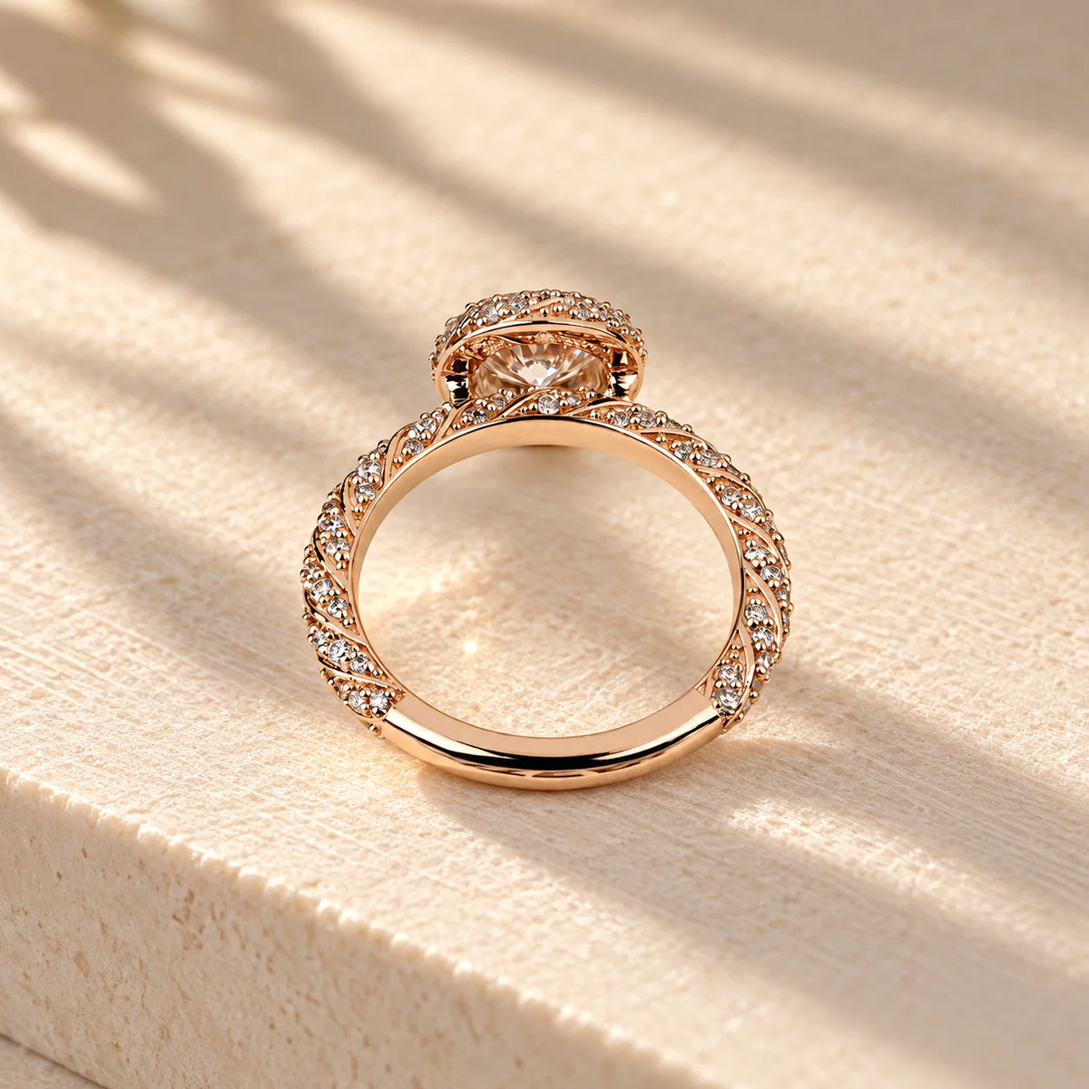 Common :: 2.50TCW vintage engagement ring with 2CT Round center