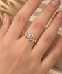 Common :: 2.10TCW Round diamond engagement ring with 0.10ct Round accents